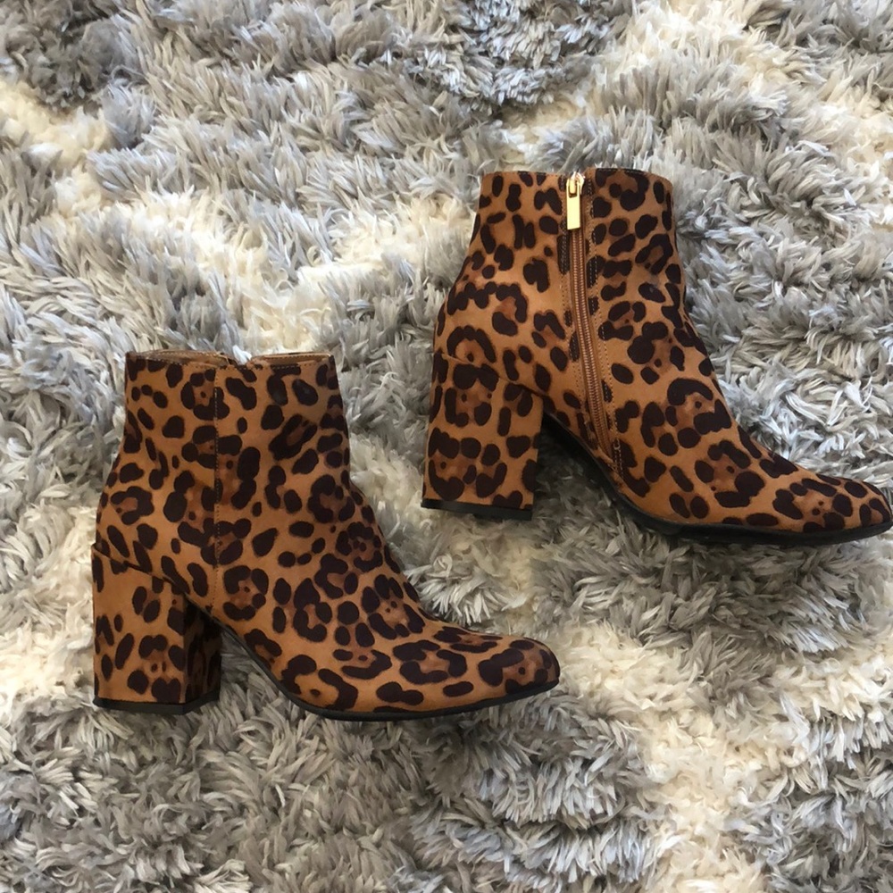 Leopard Print Booties